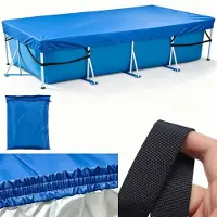 Selius Zwembad afdekzeil 450 x 220 cm | Zonne-afdekking met elastiek en koordband