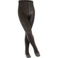 Falke Active Warm dik eenkleurig wol functioneel materiaal panty kinderen zwart - maat 98-104
