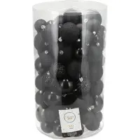 Décoris Kerstballen PLC XXL Zwart D 8 Cm 100 Stuks