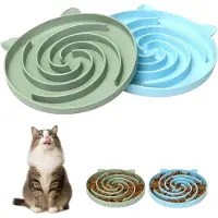 Famanu – Anti-sling kattenbak en likmat set, voedselveilig siliconen, geschikt voor nat en droog voer