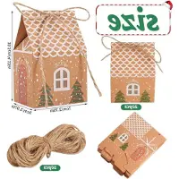 Markenlos Sets van 20 cadeauverpakkingen, snoepdozen, kartonnen dozen, decoraties voor feestjes, adventskalenders, doe-het-zelf cadeaus