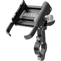 AdroitGoods Telefoonhouder Fiets & Motor – Aluminium – 360° Rotatie – Schokbestendig – Universeel – Zwart
