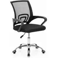 Springos Ergonomische Bureaustoel - Verstelbaar - Mesh Rugleuning - 5-Wiel Onderstel - Zwart