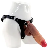 Kiotos - Strap-On Set with Monstar Dildo Nr. 28 - Zwart/Beige