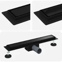 Syfax 2 in 1 Doucheafvoer Zwart 60 cm Roestvrij staal 304