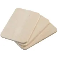 Kesper Brood en Ontbijtplankjes set - 3x stuks - berkenhout - 23 x 15 x 1 cm - naturel kleur - extra hoge kwaliteit