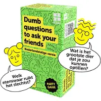 MEGABLEU Dumb Questions To Ask Your Friends - Grappig Partyspel voor Jongeren en Volwassenen - Kaartspel in het Nederlands - 3-8 Spelers - Vanaf 14 Jaar