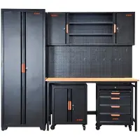 Boxer Workshop Meubelset – Staal en Hout – Inclusief Werkbank en Opslag – Verstelbare Voeten – Ideaal voor Garage of Werkplaats
