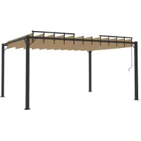 Selius Pergola Aluminium Lamellendak - 3x4 Meter - Waterafstotend - Tuin Overkapping
