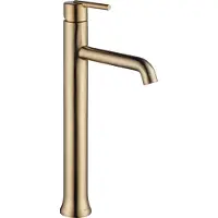 Dripio Gouden wastafelmengkraan, ééngreeps, watervalmodel, champagnebrons