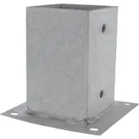 Starx Vloerpaalhouder - Voor tuinpaal - 9x9cm - Verzinkt