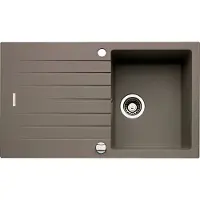 NABER Spoelbak ANGOLA 100, uitgevoerd in beton, met draaibare mengkraan, verchroomd / Inbouwspoelbak / Geschikt voor een kastbreedte van 45 cm
