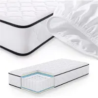 Akord Springs Matras met Beschermer 90x190 cm / Spring Pocketveringmatras / Binnenveringsmatras / Pocketvering met 7 Comfortzones / Afneembare waterdichte tijk / H3 Hardheid