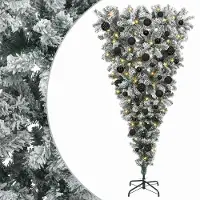 vidaXL - Omgekeerde - Kunstmatige - Scharnier - Kerstboom - 150 - cm - 150 - LED's