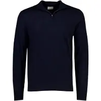Profuomo Half Zip Pullover Merinowol Navy