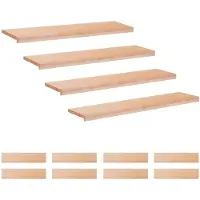 vidaXL Trapmatten 12 st Naturel 110 x 25 x 2 cm Massief beukenhout
