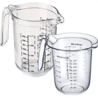Westmark Maatbeker 1 liter met Maatbeker 0.5 liter en meertalige schaalverdeling plastic Gerda transparant 306422E6 Maatbeker 1 liter