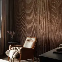 Coloray Vliesbehang - Bruin Snellijm Behang - 250x104 cm - Houten Ringen Muurschildering - Gang behang Texturen - Fotobehang Vlies - Gang behang