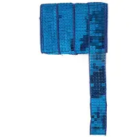 Partyxplosion Paillettenband recht blauw 3m- Breedte 2,5cm - Thema feestparty festival