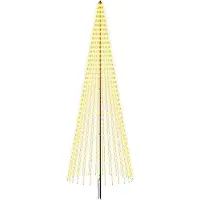 vidaXL - LED - kerstboom - 385 - cm - 1148 - LED's - Warmwit - IJzer - Zwart