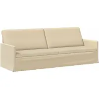 vidaXL - 3-zits - sofa - Crèmekleurig - 220 - x - 81 - x - 82 - cm - Stof