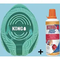 Kong licks rewards groen en easy treat cheddar kaas 15x11,5x11,5 cm en 226 gr