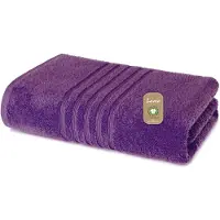 Lavea 1 Saunahanddoek XXL 80x220 cm van 100% biologisch katoenen badstof, zacht en absorberend, voor thuis, hotel en spa – ook ideaal als douchehanddoek – Paars