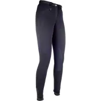 HKM Rijbroek -Penny easy- met softline knievlak zwart/zwart 164