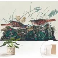 Wallfluent Fotobehang - Grijs Vliesbehang - 152x104 cm - De Charme Van De Natuur Muurschildering - Slaapkamer behang Bloemen En Planten - Fotobehang Vlies - Gang behang