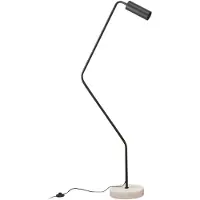 Lux.pro Staande lamp 'Vatka' met GU10 fitting, gemaakt van metaal en marmer. Kleur: zwart/marmer, wit