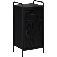 vidaXL Dressoir Zwart eiken 97 x 33 x 81 cm Bewerkt hout