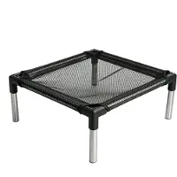 Merkloos Verhoogd Draagbaar Hondenbed met Ademend Mesh