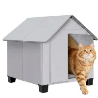 Merkloos Weerbestendig Hondenhuis voor Binnen met Isolatie 43x43x33 cm