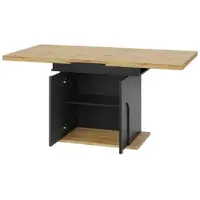 STILVORA Eettafel, uitschuifbaar, inklapbaar, geschikt voor 4-6 personen, met opbergkast. Uitschuifbare keukentafel, ruimtebesparend. Eettafel voor keuken en woonkamer