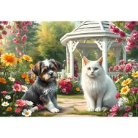 Bluebird Puzzle Companions in the Garden Puzzel 1000 Stukjes