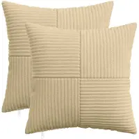 vidaXL Kussensloop 2 st ALMELO Grijs Groen 30 x 30 cm corduroy