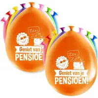 Paper Dreams Paperdreams Ballonnen pensioen - 16x stuks - geniet van je pensioen - gekleurd - 30 cm