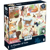 The House of Puzzles A Clowder of Cats Puzzel 500 XL Stukjes