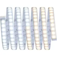 Paulmann LED strip MaxLED 1000 basisset 3 m CCT IP44 1000, dimbaar, chroom / zilver, Woon-/ Eetkamer, Kunststof
