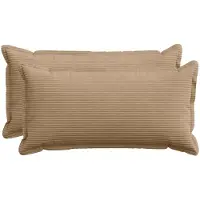 vidaXL Kussensloop 2 st HOUTEN Bruin 40 x 70 cm corduroy