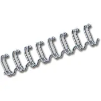 Fellowes metalen inbindruggen, formaat 10 mm, 100 stuks, voor 34-gaats inbindmachines metalen inbindrug, wit, 100
