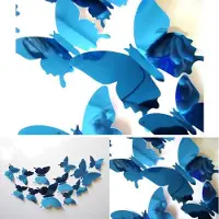 Giftwebshop 3D Vlinders Muursticker - Blauw