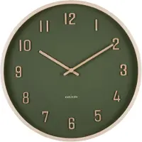 Karlsson Klok Nervadura Dark Green Light Wood