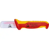 Knipex kabelmes, lengte 180 mm, VDE-geïsoleerd, bladlengte 150 mm, artikelnummer SB - 98 54 SB