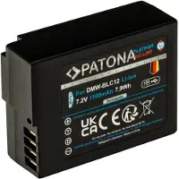 PATONA Platinum accu met USB-C aansluiting, compatibel met Panasonic DMW-BLC12