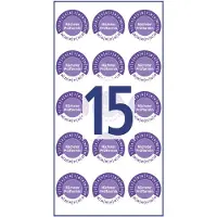 Avery Inspectiestickers, violet, 20 mm, 120 stuks