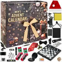 ISO 28298 Adventskalender voor mannen, zwart-goud