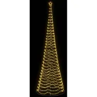 vidaXL Led-kerstboom spiraal met voet EKENAS 500 cm 868 LED's Warmwit