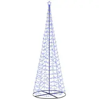 vidaXL Led-kerstboom spiraal met voet EKENAS 400 cm 588 LED's Blauw