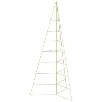 vidaXL Metalen kerstboom KUOPIO 210 cm Staal Goud
